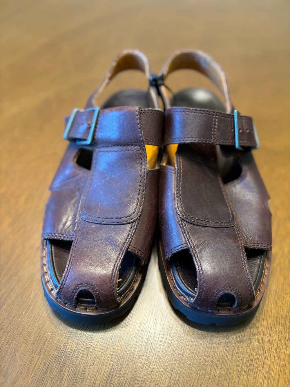 Timberland Dark Brown Leather Fisherman Sandals